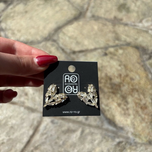 Ro-Ro Accessories earrings new, gold hearts with clasp