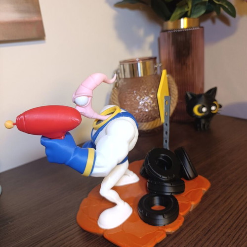 Earthworm Jim figure new, retro gaming display