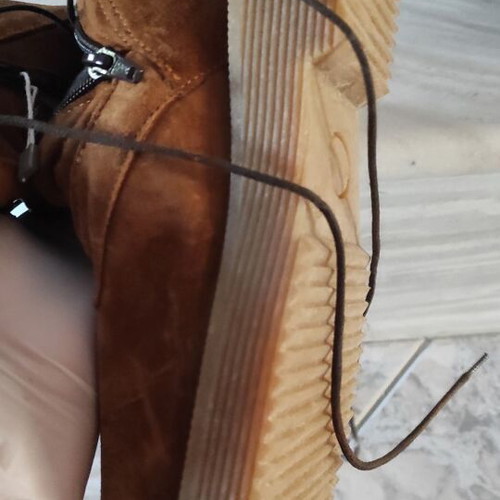 Italian leather ankle boots new camel with fur lining