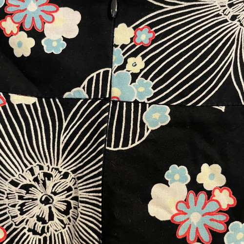 Etam A line mini skirt 60s style used, summer floral UK 18 EU 46