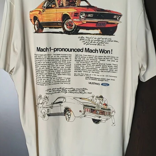 H&M Mustang men's T-shirt, beige, XL