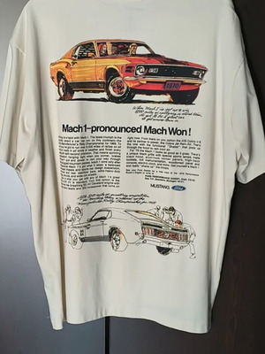 H&M Mustang men's T-shirt, beige, XL