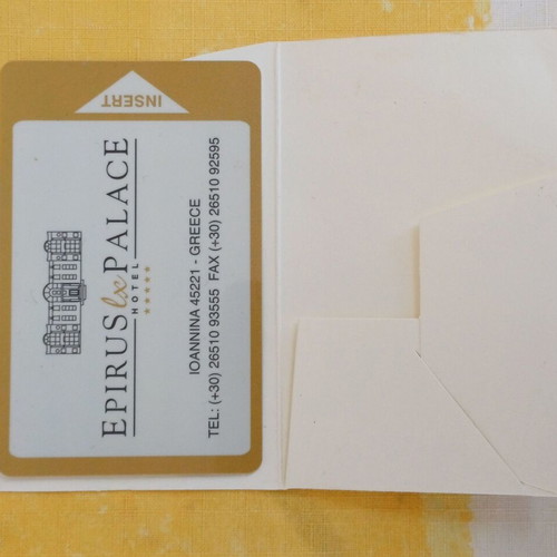 Epirus Palace Hotel key used, hotel collectible