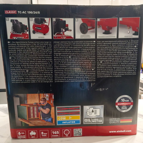 Einhell TC-AC 190/24/8 Single-Phase Air Compressor new