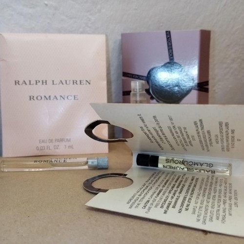 Vintage perfume samples Romance, Glamourous, Flower Bomb like new