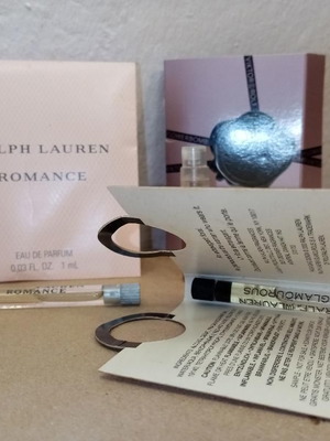 Vintage δείγματα αρωμάτων Romance, Glamourous, Flower Bomb σαν καινούργια