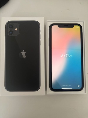 I phone 11 μεταχειρισμένο 128 GB μαύρο με κάρτα μνήμης