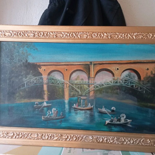 Oil painting on canvas used 59x35 from 1980