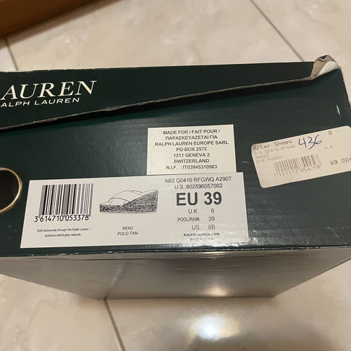 Ralph Lauren leather platform espadrilles like new, size 39, tan