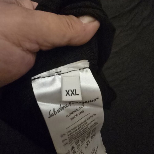 Salvatore Ferragamo men polo used, XXL, black