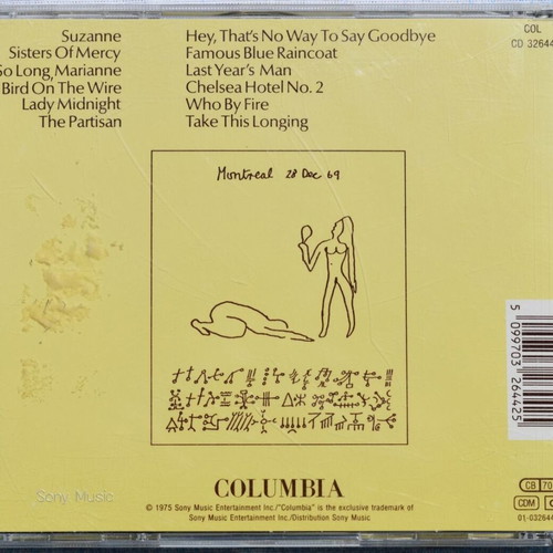Leonard Cohen Greatest Hits CD used, rock folk