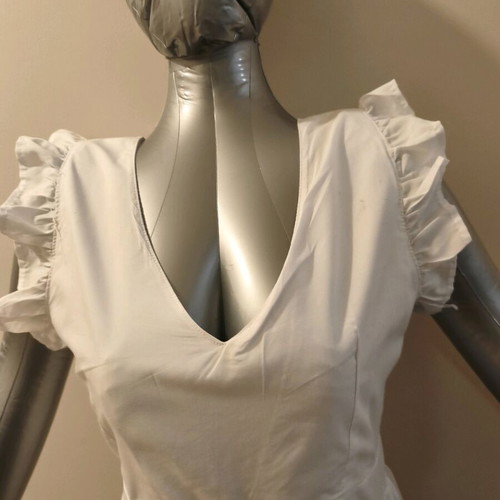 Women's white dress used with open back and nice fit