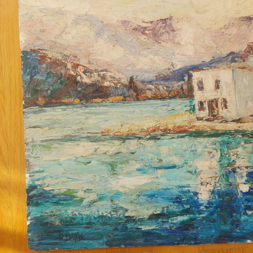 Impressionist oil painting by Voula Dogia used, 1960, Thessaly