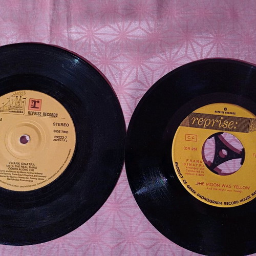 Δίσκοι βινυλίου 45 στροφών Frank Sinatra μεταχειρισμένοι, 2 τεμάχια 1966