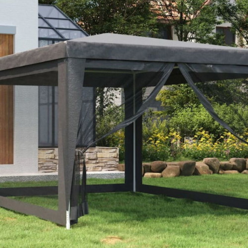 vidaXL Folding Garden Gazebo Anthracite 3x4m