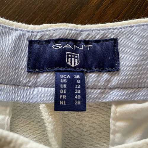 Gant pants like new, modern cut, white, size M