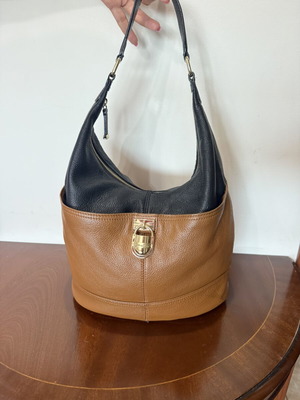 Calvin Klein shoulder bag natural leather