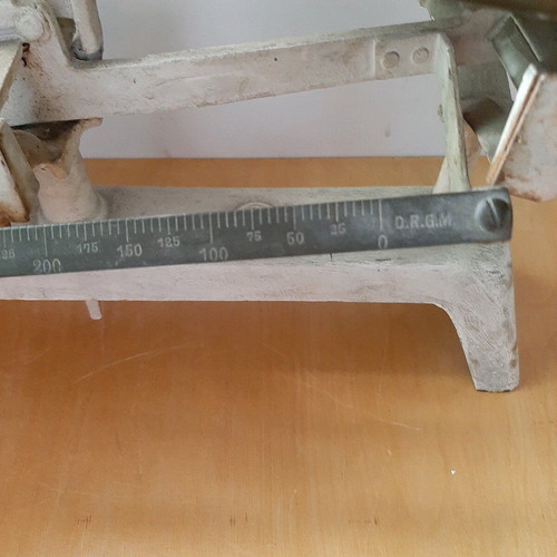 Antique scale with bronze pans used