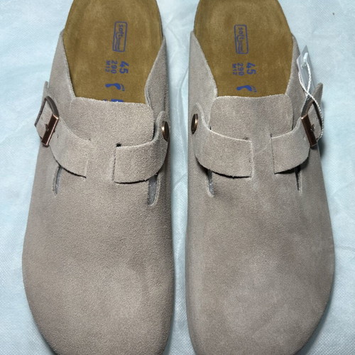 Birkenstock Boston BS Gray Suede Clogs brand new with tags