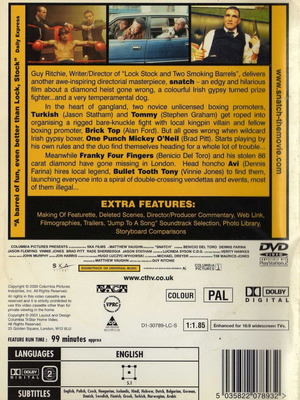 Snatch DVD μεταχειρισμένο, κωμωδία και αστυνομική με υπότιτλους