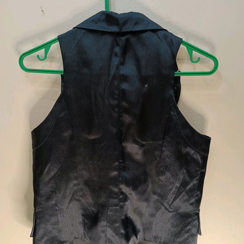 Women's Black Satin Vest Ice Size M like new