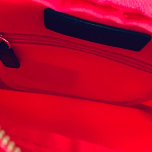 Tommy Hilfiger crossbody bag, red with blue leather strap
