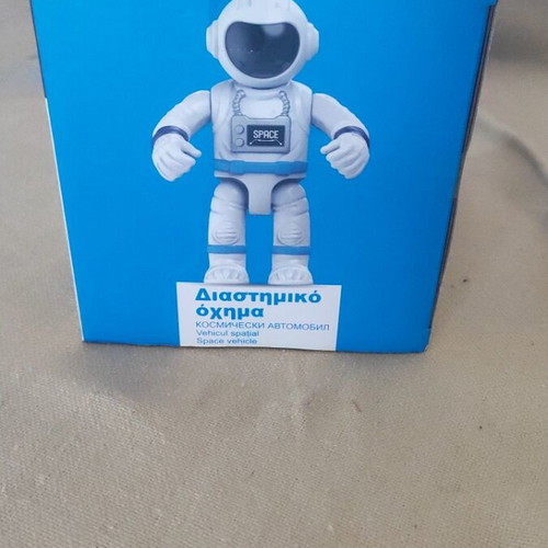 Space vehicle with two astronauts toy