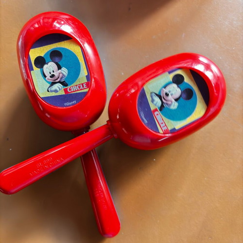 Disney plastic maracas for preschool children