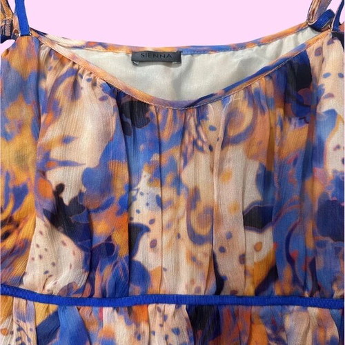 Vintage Y2K Watercolor Midi Dress by Sienna like new, colorful