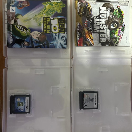 Ben 10 Alien Force and Monster Jam for Nintendo DS used