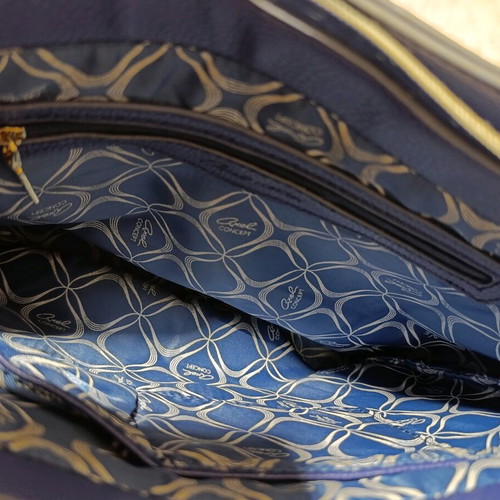 Axel Concept blue shoulder crossbody bag like new with gold details
