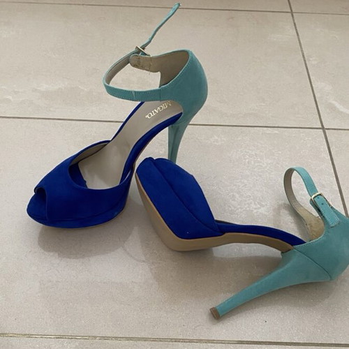 Migato suede high heels like new, size 37, 12 cm heel, blue
