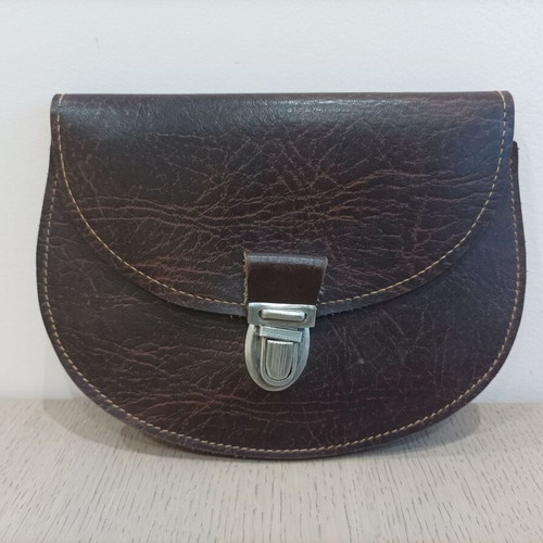 Retro document bag like new, brown natural leather