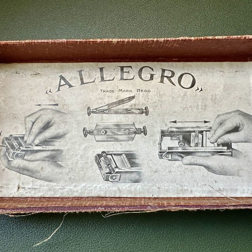 Allegro 1940s Razor Blade Sharpener vintage, used, made in Switzerland