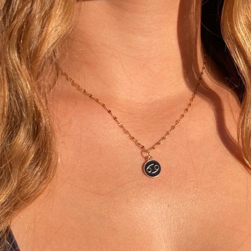 Zodiac jewelry new, gold-colored stainless steel
