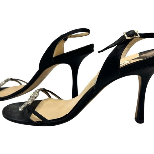 Jimmy Choo diamond satin heels size 40, black