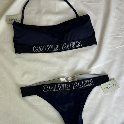 Calvin Klein women's blue swimsuit set size Medium new