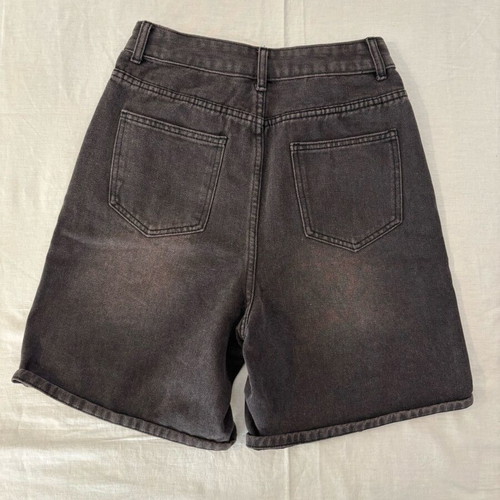Denim shorts size M high waisted gray-brown like new