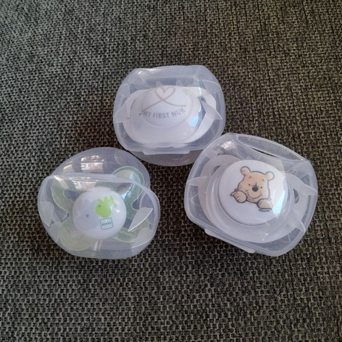 Silicone pacifiers NUK and mum new, pack of 3 pieces