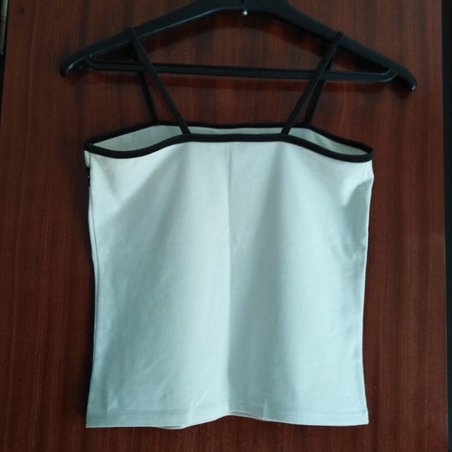White crop top with black stripes like new