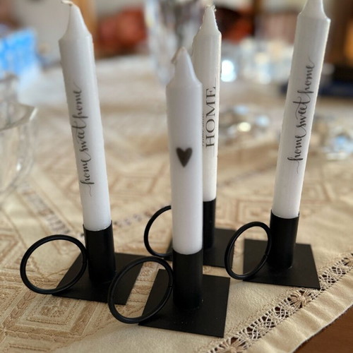 Home Sweet Home candlesticks new set of 4