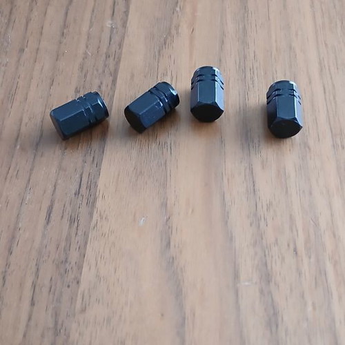 Valve Caps Set of 4 New, Aluminum Alloy, Black