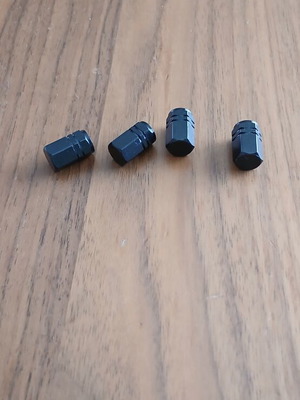 Valve Caps Set of 4 New, Aluminum Alloy, Black