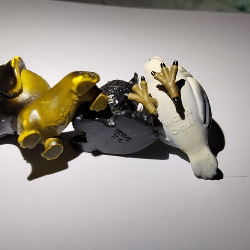 Dogbird Retribird Dogz Scottish Terrier figures set used, 3 pcs
