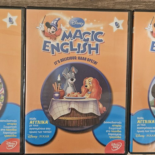 Magic English DVD series like new, missing numbers 5 and 7