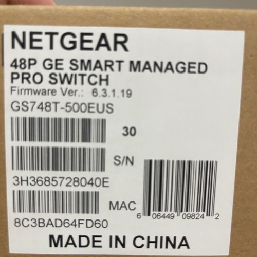 NetGear GS748T Managed L2 Switch new with 46 Gigabit Ethernet 1Gbps ports