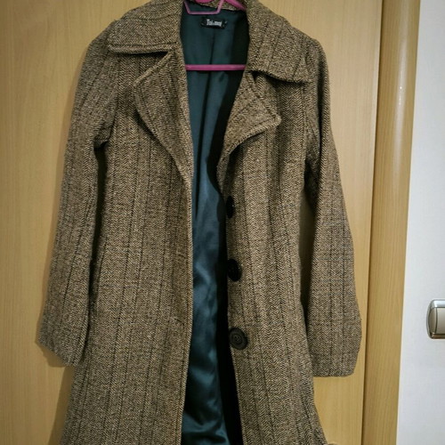 Toi&Moi coat beige brown with gold thread like new