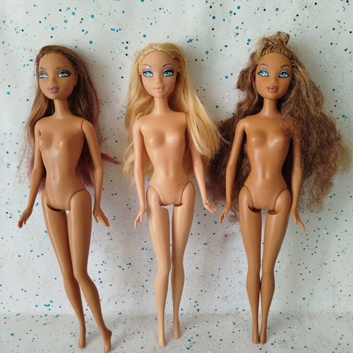 My Scene dolls lot of 3 damaged, for projects