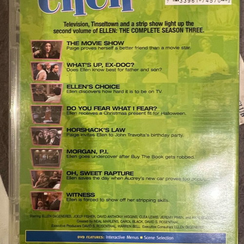 Ellen DVD set complete season 3 like new