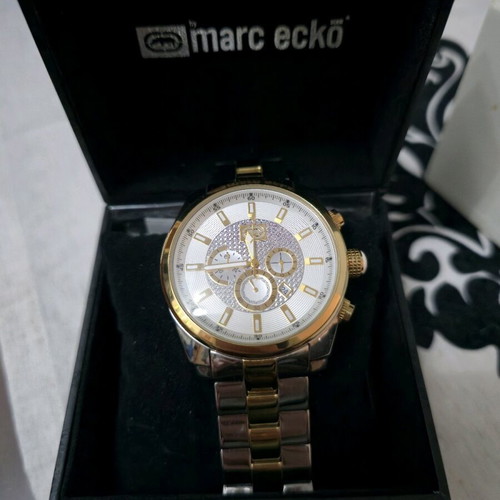 Ανδρικό ρολόι Marc Ecko μεταχειρισμένο με μπρασελέ ασημί και χρυσό